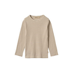 T-shirt L/S Stig, 9570 stone stripe, Wheat
