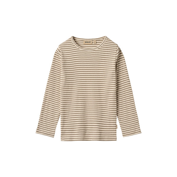 T-shirt L/S Stig, 9570 stone stripe T-shirt L/S Stig, 9570 stone stripe, Wheat