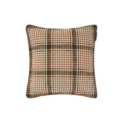 Checked Pillow Cover | Brown/Fudge/Lt Beige | Pynteputer, Lexington
