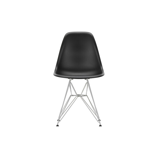 Eames DSR stol, deep black/krom, Vitra 