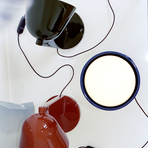 C&eacute;ramique Down Table Lamp, rust red, Flos