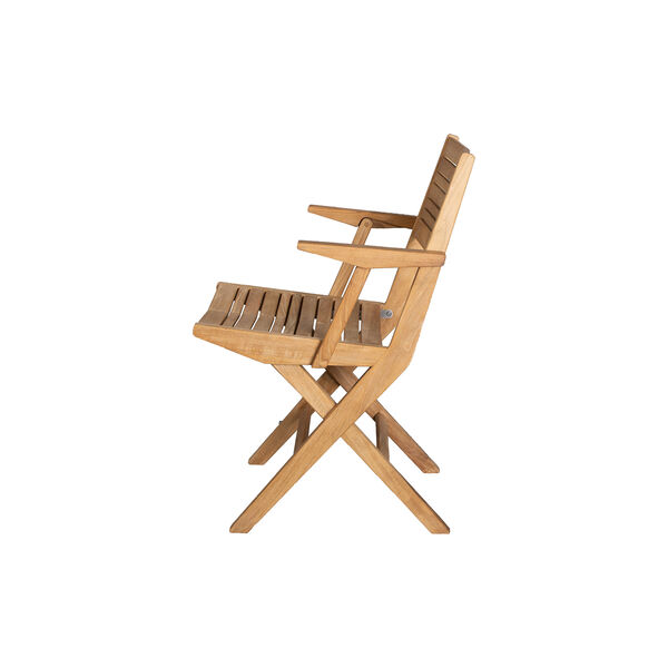 Flip klappstol med armlener, teak, Cane-line
