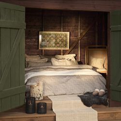 Diamond Jacquard sengeteppe, hvit, Lexington