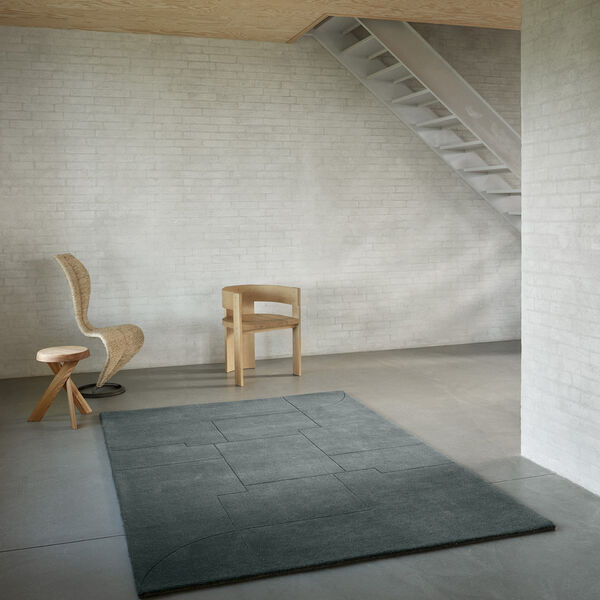 Geometric Maze gulvteppe, moss, Linie Design