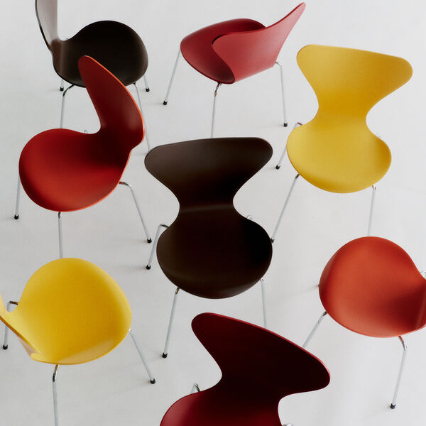 Serie 7&trade; 3107 Verner Panton 100 stol, orange, Fritz Hansen