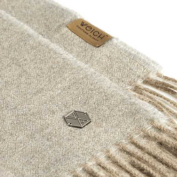 BORREA pledd, cream white, WEICH Couture Alpaca
