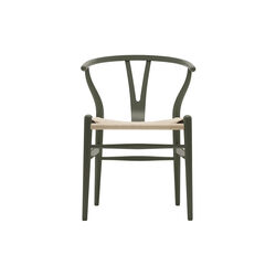 CH24 Y-stolen spisebordsstol, olive green/natur, Carl Hansen & S&oslash;n