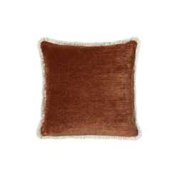 Ari chenille fringe pute 50x50, ruby rust, Kitty Sablu