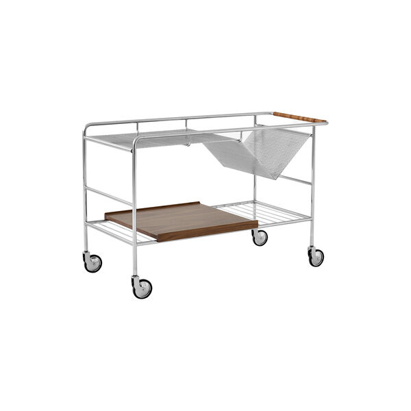 Alima NDS1 trolley, chrome/walnut Alima NDS1 trolley, chrome/walnut, &Tradition