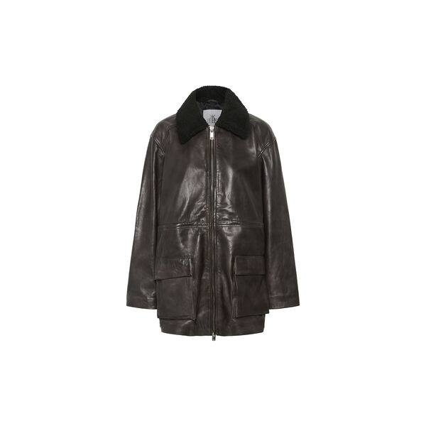 KBBrooklyn Leather Jacket, bracken KBBrooklyn Leather Jacket, bracken, Karen by Simonsen