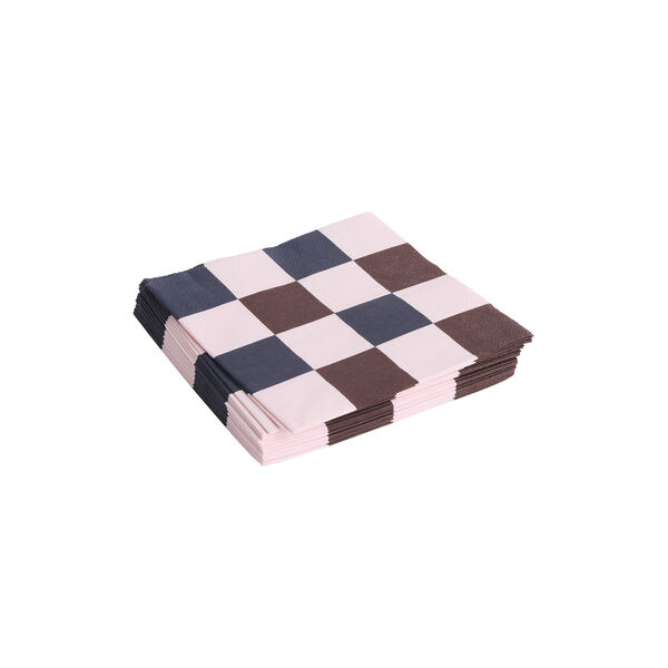 Pattern servietter lunch, light pink/bordeaux/black m check Pattern servietter lunch, light pink/bordeaux/black m check, HAY