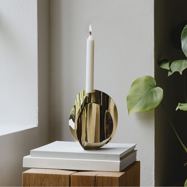 Kreftforeningens lysestake, messing Kreftforeningens lysestake, messing, Kreftforeningen