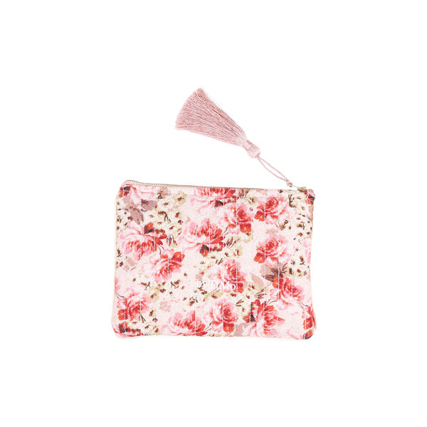 Zipper Pouch Linen, vintgae flowers, byTiMo