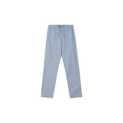 Unisex pyjamassett i økologisk bomull, blå/hvit, Lexington