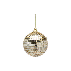 Juleornament speil, lys gull, EDG