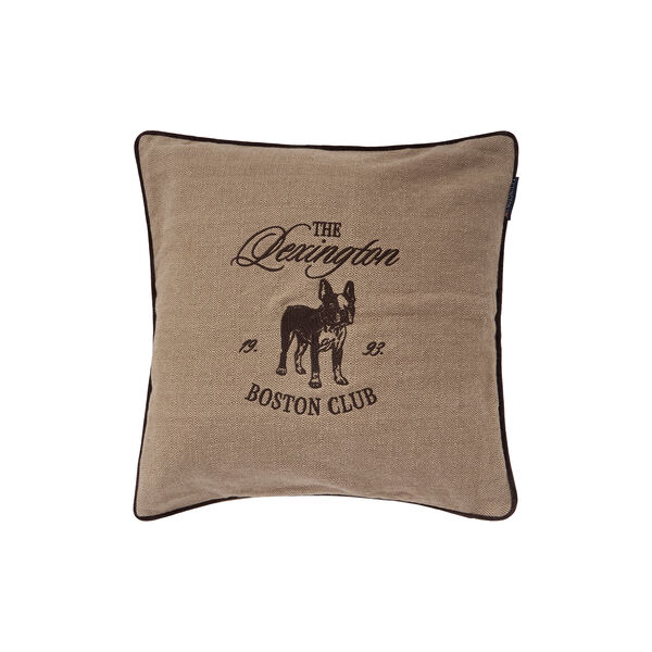 Boston Club Pillow Cover | Beige/Brown | Putetrekk, Lexington