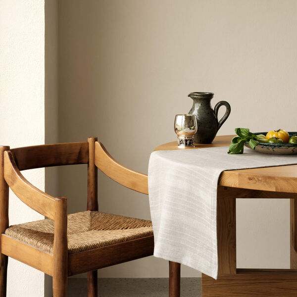 Original STRIPE Bordl&oslash;per, light grey, Georg Jensen Damask