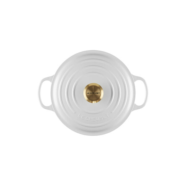 Signature st&oslash;pejern rund gryte &Oslash; 24 cm, white, Le Creuset