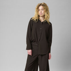 VittaMW Shirt, espresso w. stripe, My Essential Wardrobe