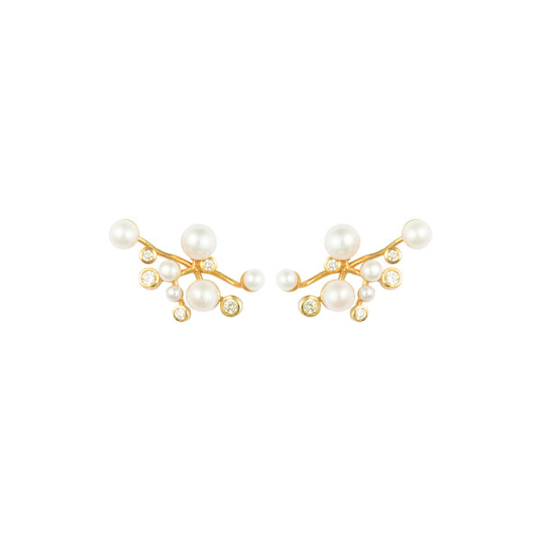 VENUS SYMPHONY EARRINGS GILDED, light yellow, House of Vincent