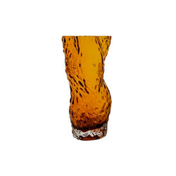 Ostrea Rock vase, amber, Hein Studio