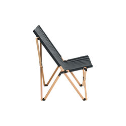 Outdoor Market Folding Chair, black with beige stripe, HAY