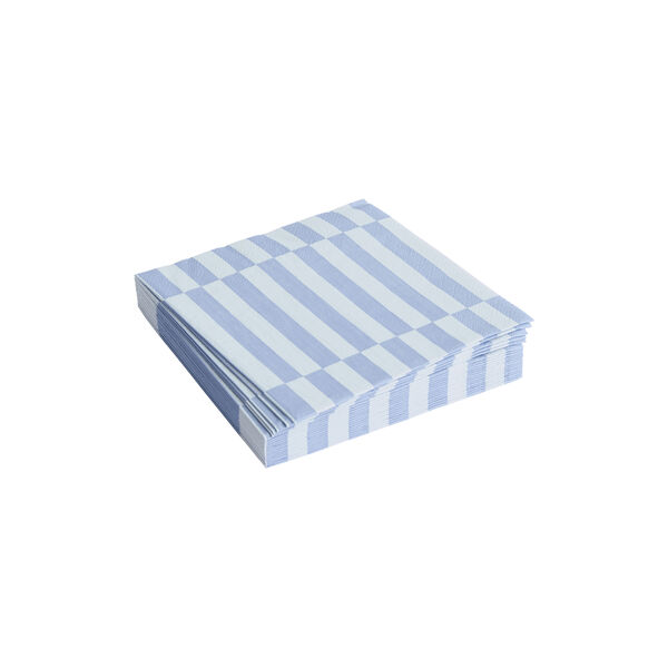 Pattern servietter lunch, light blue/dusty blue pillar stripe, HAY