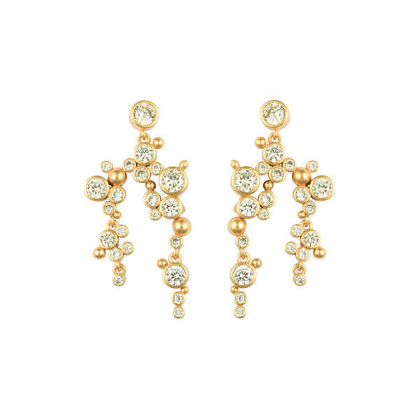 EMBER MIRAGE EARRINGS GILDED, light yellow, House of Vincent