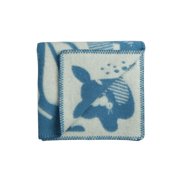 Skovbund Halvpledd, Blue/Natural Skovbund Halvpledd, Blue/Natural, Røros Tweed