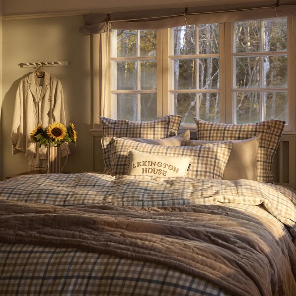 Printed Lyocell pyjamasett, lys beige/offwhite Printed Lyocell pyjamasett, lys beige/offwhite, Lexington