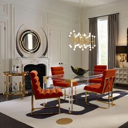 Meurice rektangel lysekrone, messing/gull Meurice rektangel lysekrone, messing/gull, Jonathan Adler