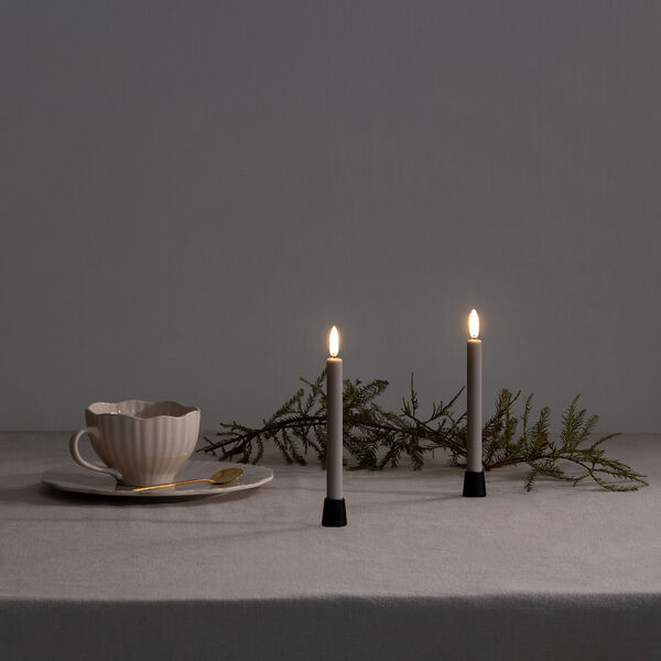 Mini kjegleformet lysestake 2-pakk, black, Uyuni Lighting