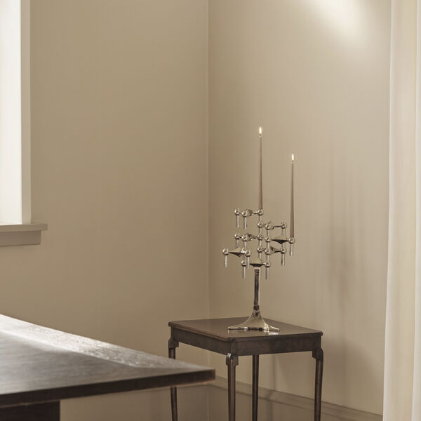 STOFF Nagel lysestake, krom, STOFF Nagel