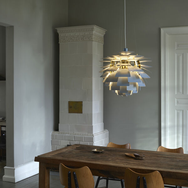 PH Artichoke, dusty blue/brass metallised, Louis Poulsen