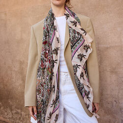 ANTIQUE PAISLEY skjerf, rosa, Bella Ballou