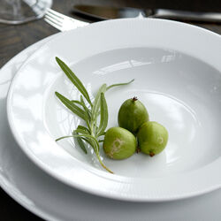 Eventail dyp tallerken med fane Ø 22 cm, hvit, Pillivuyt