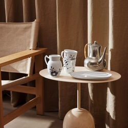 Hvit Riflet avlangt fat, Royal Copenhagen