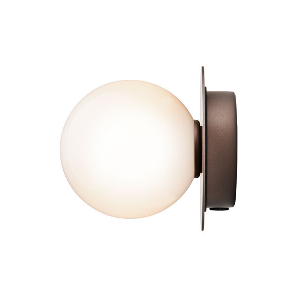Liila 1 Small Wall Lamp, dark bronze/opal, Nuura