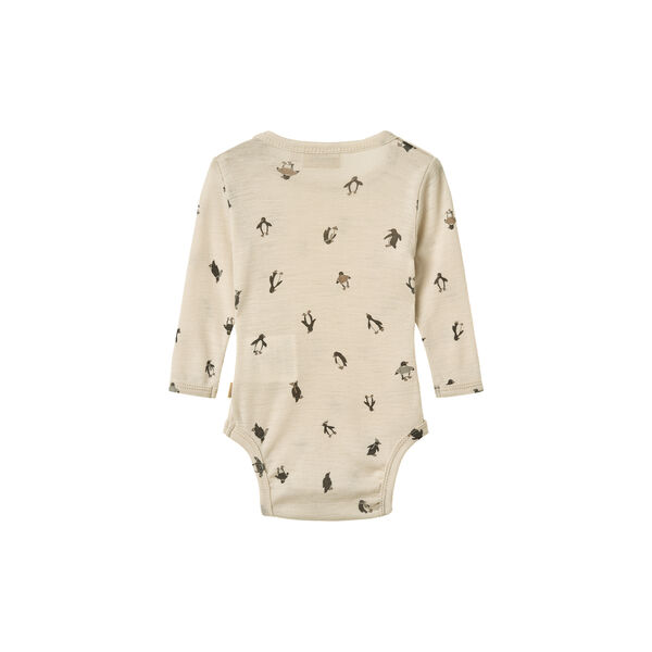 Wool Body L/S Lucca, 9564 penguins, Wheat