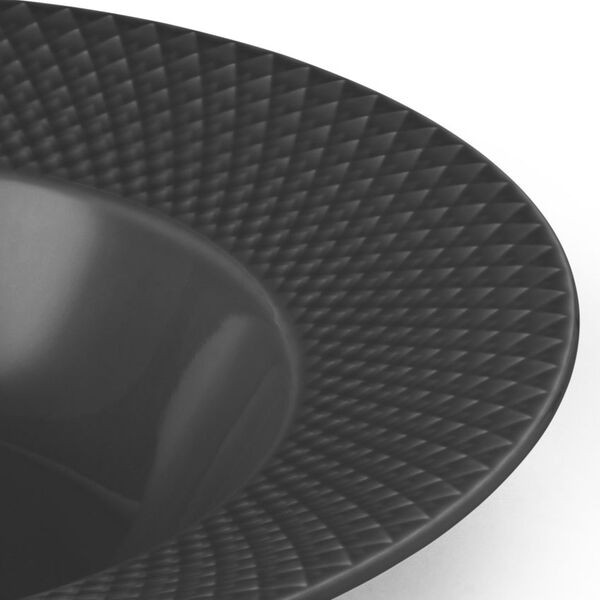 Rhombe Earth dyp tallerken &Oslash; 24.5 cm, slate, Lyngby Porcel&aelig;n