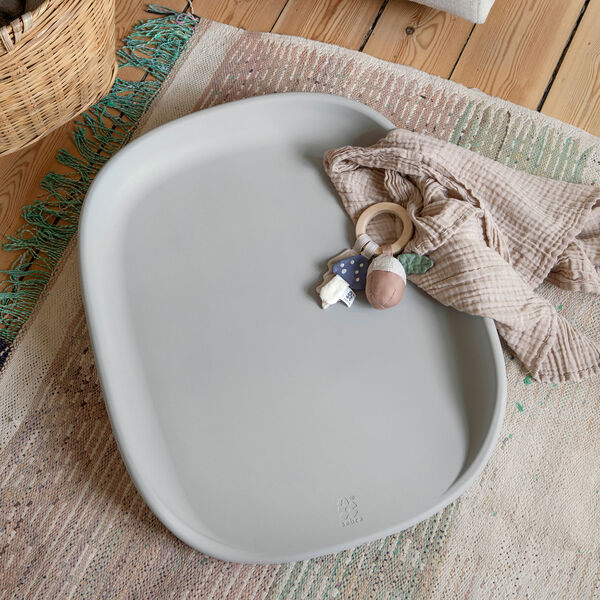 PUSLE PUR Changing Mat, stone, Sebra
