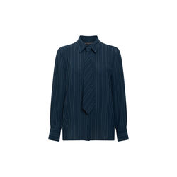 ERMA PIN STRIPE TIE SHIRT, new navy / ethereal blue, French Connection