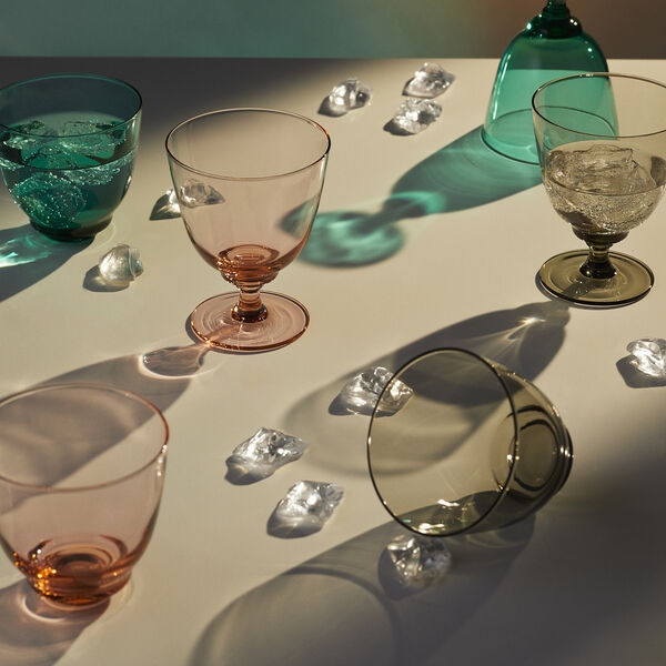 Flow vannglass, r&oslash;k, Holmegaard