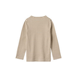 T-shirt L/S Stig, 9570 stone stripe, Wheat