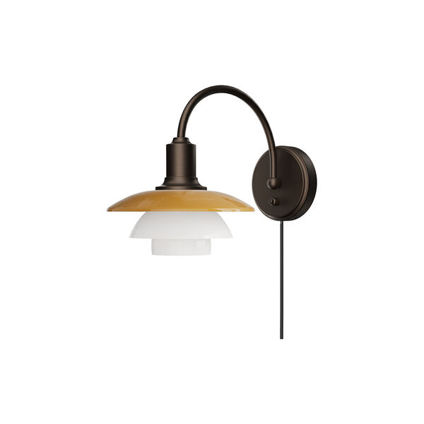 PH 2/2 Vegglampe Centenary Edition, amber/opal white, Louis Poulsen