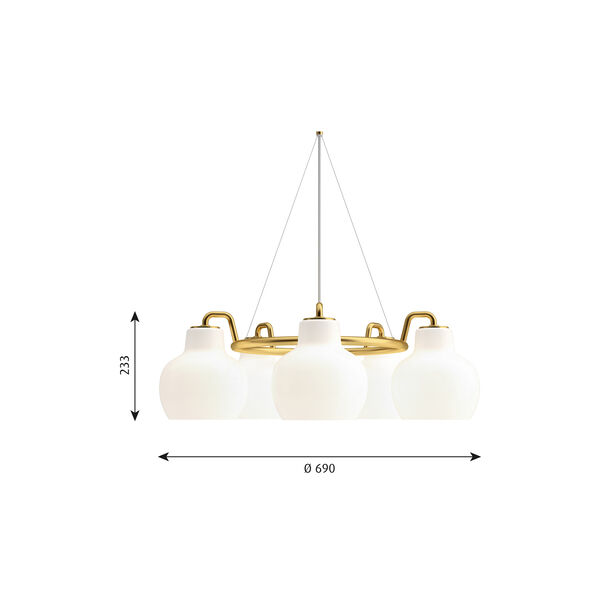 VL Ringkrone 5 lysekrone, Louis Poulsen
