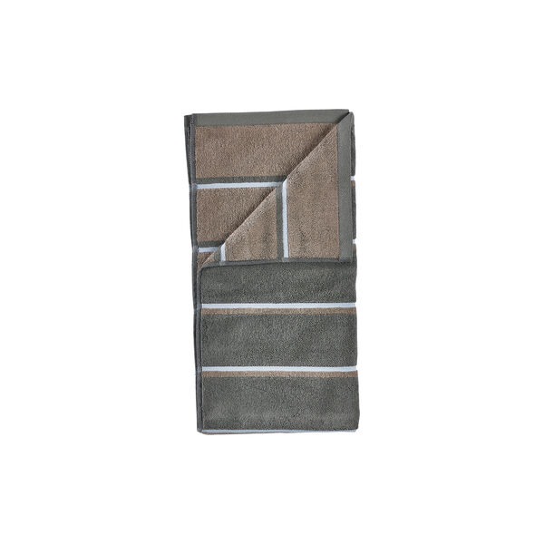 Sauna h&aring;ndkle, olive green/taupe/blue fog, Zone Denmark