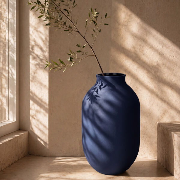 Studio Omaggio #1 Vase H 50 cm, bl&aring;, K&auml;hler