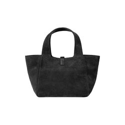 Lucille Tote Bag Small, black suede, CAMILLA PIHL