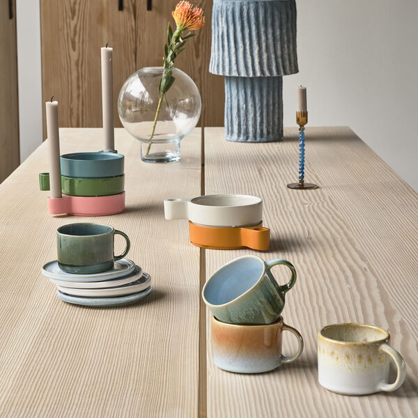 Styles krus med hank 2 stk., grønn/blå, Villa Collection